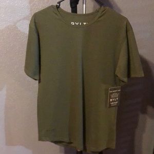 Olive green BYLT drop cut shirt